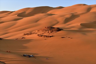 Tourist camp in sand dunes