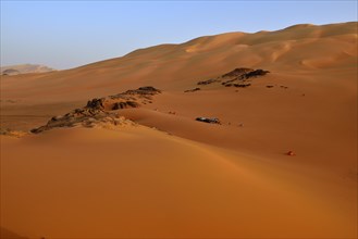 Tourist camp in sand dunes