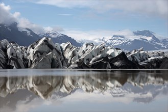 Glacial lake and glacier