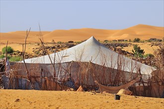 Nomad tent in an oasis