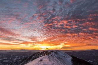 Winter sunset from Mount Nerone