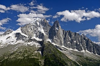 Aiguille Verte peak and Aiguille du Dru