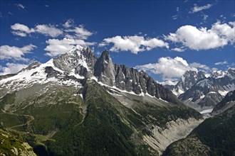 Aiguille Verte peak and Aiguille du Dru