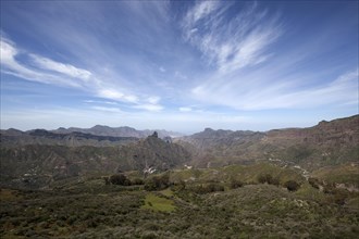View from Cruz de Tejeda to the mountains