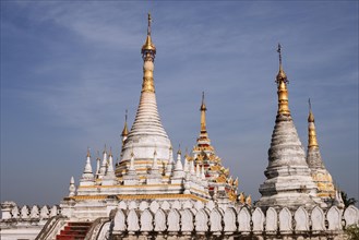 Stupas of the Maha Aung Mye Bonzan monastery