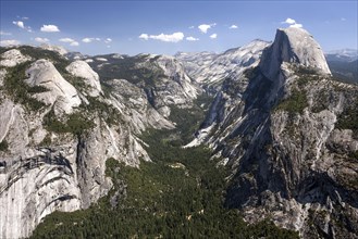 View from Glacier Point to Yosemite Valley and Half Dome