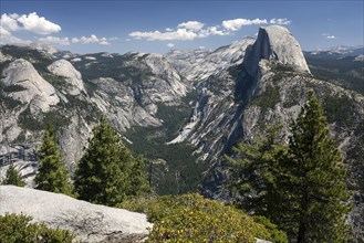View from Glacier Point to Yosemite Valley and Half Dome