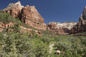 View towards Zion Canyon and North Fork Virgin River