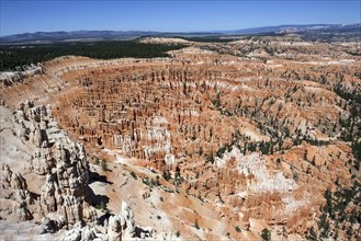 View of coloured rock formations from Bryce Point