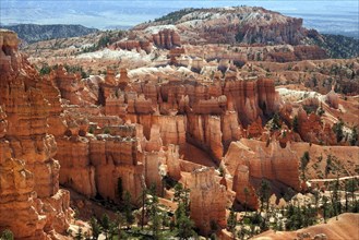 View of coloured rock formations from Sunset Point