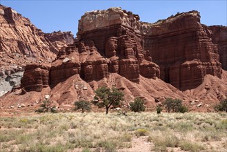 Landscape and rock formations in Capitol Reef National Park