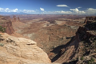 View of eroded landscape from Mesa Arch