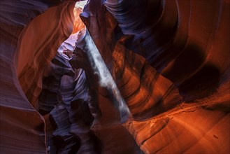 Colourful sandstone formations with light