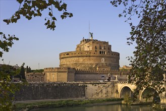 Castel Sant'Angelo and Ponte Sant'Angelo over the Tiber river