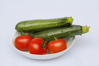 Tomatoes and zucchini