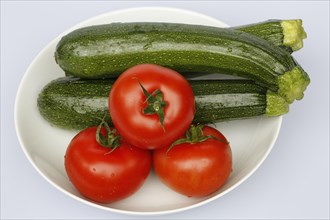 Tomatoes and zucchini