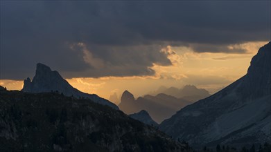 Sunset at Valparola Pass