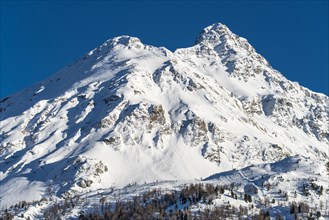 Mountain range with snow