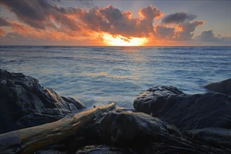 Sunrise on the beach Anse Baleine