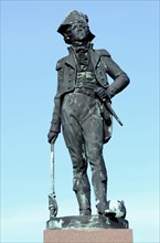 Statue of the Danish sea hero and naval officer in the Royal Danish navy