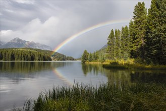 Rainbow on Two Jack Lake