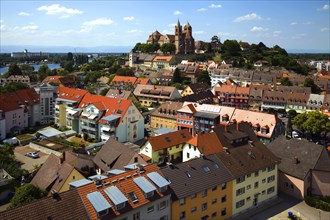 View from Eckhartsberg onto the historic centre with the Roman minster of St. Stephan