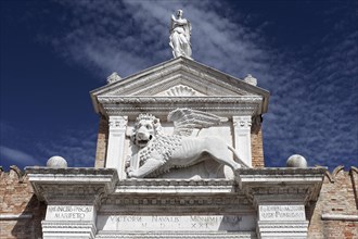 Venetian winged lion at arsenal gateway