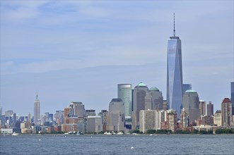 South Manhattan with newly completed Freedom Tower and Empire State Building