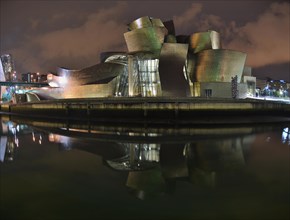 Guggenheim Museum at night