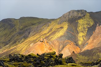 Volcanic mountains in the morning light