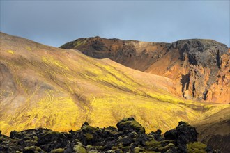 Volcanic mountains in the morning light