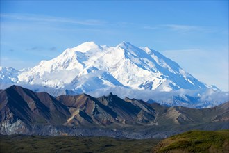 Snowy Mount McKinley in the morning