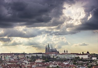 Views of Prague Castle and Mala Strana with St. Vitus Cathedral