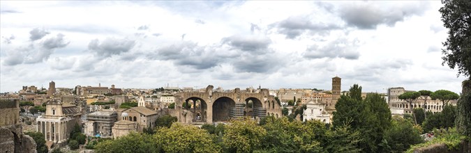 View from the Palatine on the Roman Forum and Colosseum