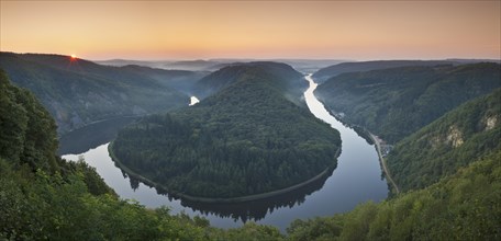 Saarschleife river Saar bend from Cloef lookout