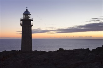Lighthouse Faro de Orchilla in the evening