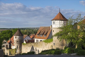City walls with round towers