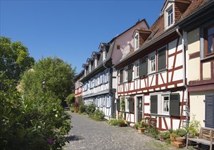 Half-timbered houses at the moat
