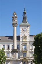 Holy Trinity Column on the main square in front of the city hall