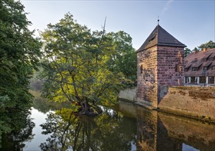 River Pegnitz and fortification tower