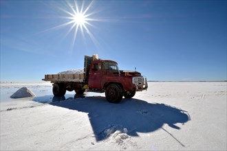 Old truck used for transporting salt
