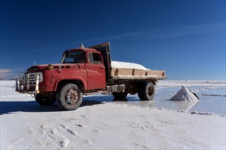 Old truck used for salt transport