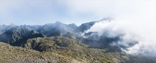 Clouds passing over the ridge