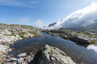 Small mountain lake in Klafferkessel