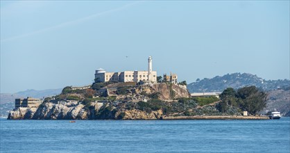 Prison island of Alcatraz in San Francisco Bay