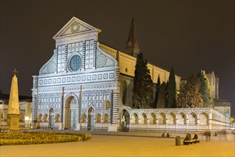 Basilica of Santa Maria Novella at night