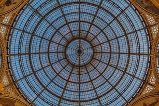 Glass dome over the octagon in the Galleria Vittorio Emanuele II