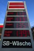 Price column at a gas station