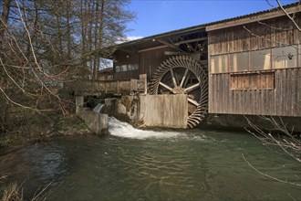 Old sawmill with water wheel