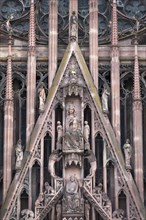 Detail above the entrance portal of the Strasbourg Cathedral
